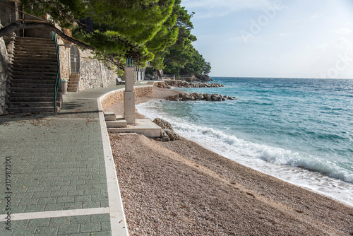 paradise beach in Brela on Makarska riviera, Dalmatia, Croatia © precinbe