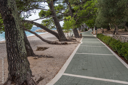 Seepromenade in Brela an der Makarska Riviera Dalmatien Adria Kroatien