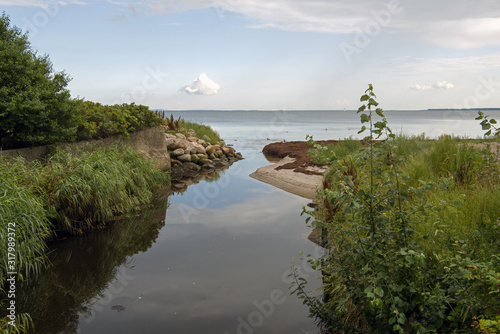 cloud over the sea at Faxe Ladeplads, Denmark