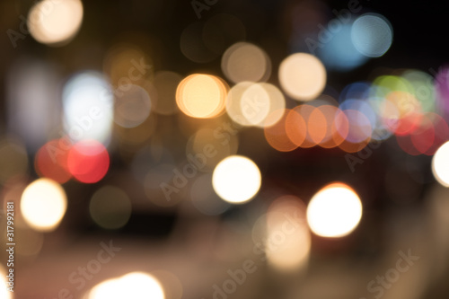 Defocused Lights of Cityscape Bokeh