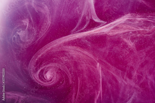 Pink universe abstract background, swirling galaxy smoke, alchemy dance of love and passion. Mysterious esoteric outer space, exoplanet sky photo