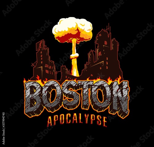 Vintage Boston apocalypse concept