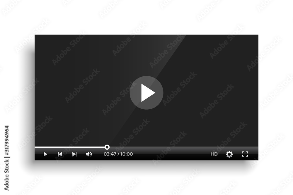 shiny black video player bar template design shiny black video player bar template design