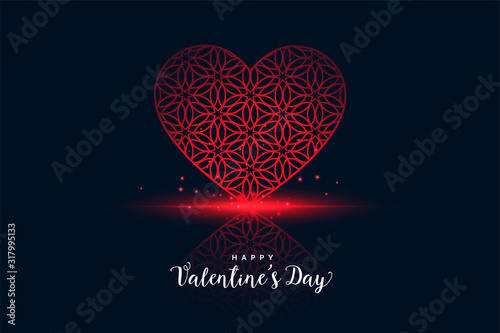 romantic heart design for happy valentines day