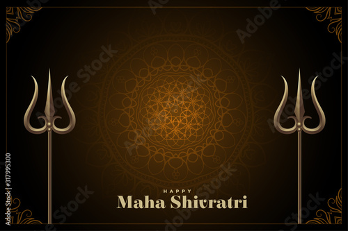 traditional happy maha shivratri festival greeting design