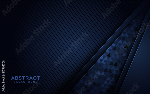 Abstract metallic blue shiny color black frame layout modern tech design vector template background.