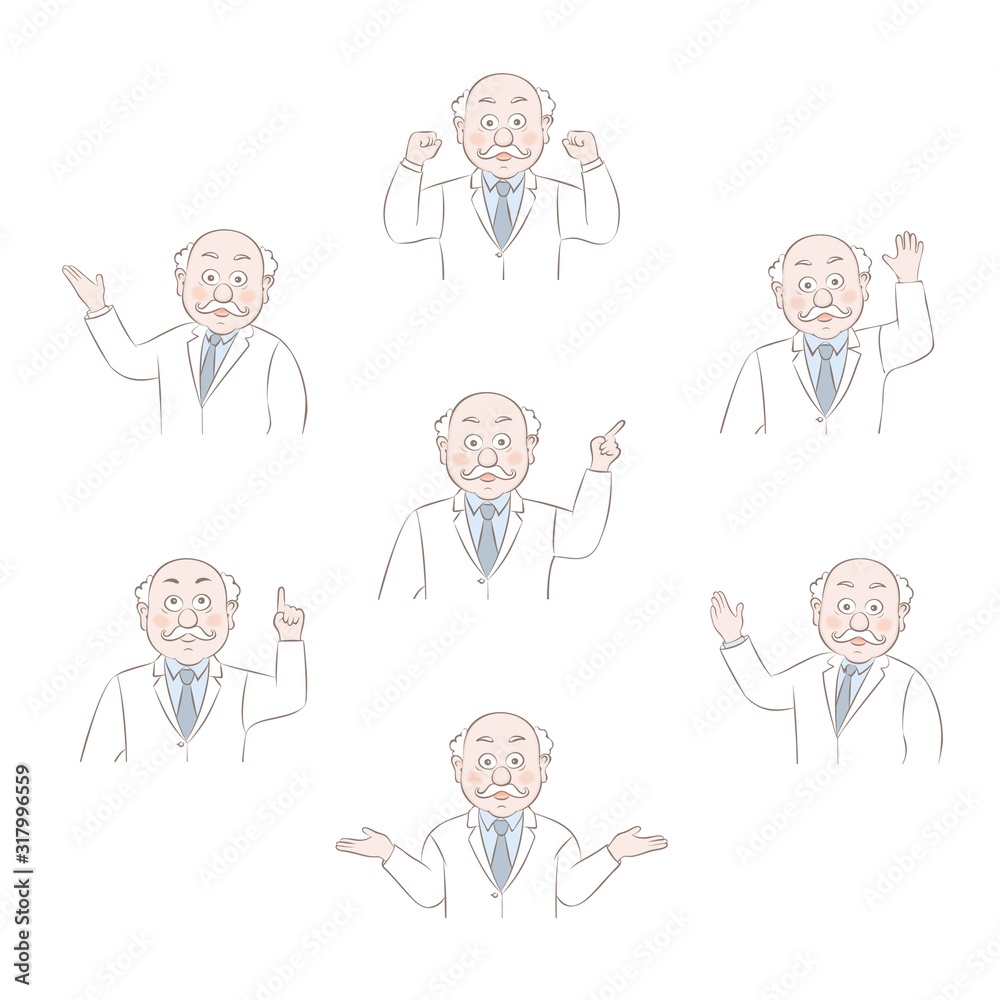 Set avatars characters doctors.Medical people icons of faces on a white background.Cartoon style vector illustration. Set avatars characters doctors.Medical people icons of faces on a white background.Cartoon style vector illustration.