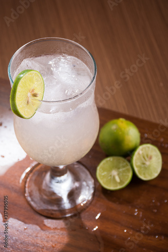 glass of lime juice