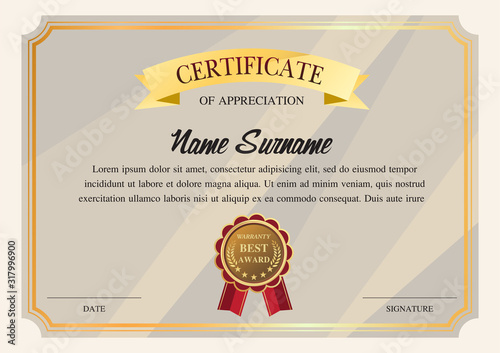 certificate template, warranty