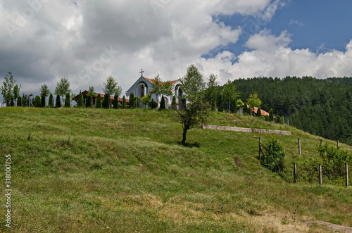 Zheliavski Monastery St. Petka complex with two chapels old and new in Balkan mountain, village of Jelyava, Sofia region, Bulgaria   photo