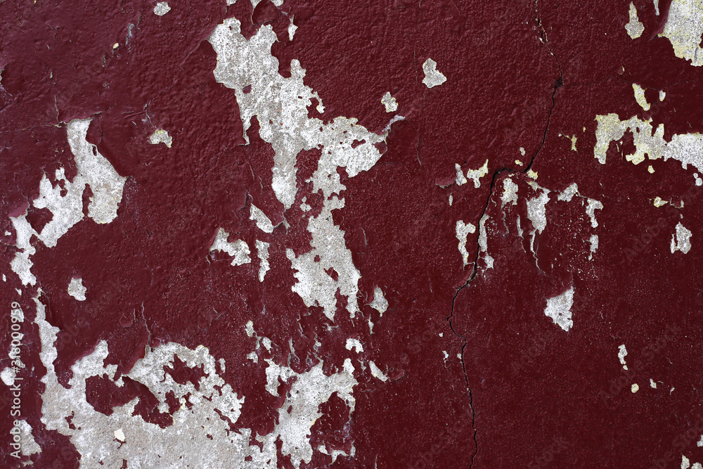 Texture of red lagging paint on plaster. Texture of red lagging paint on plaster.