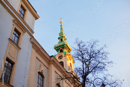 view of catholic church Stiftskirche in Vienna