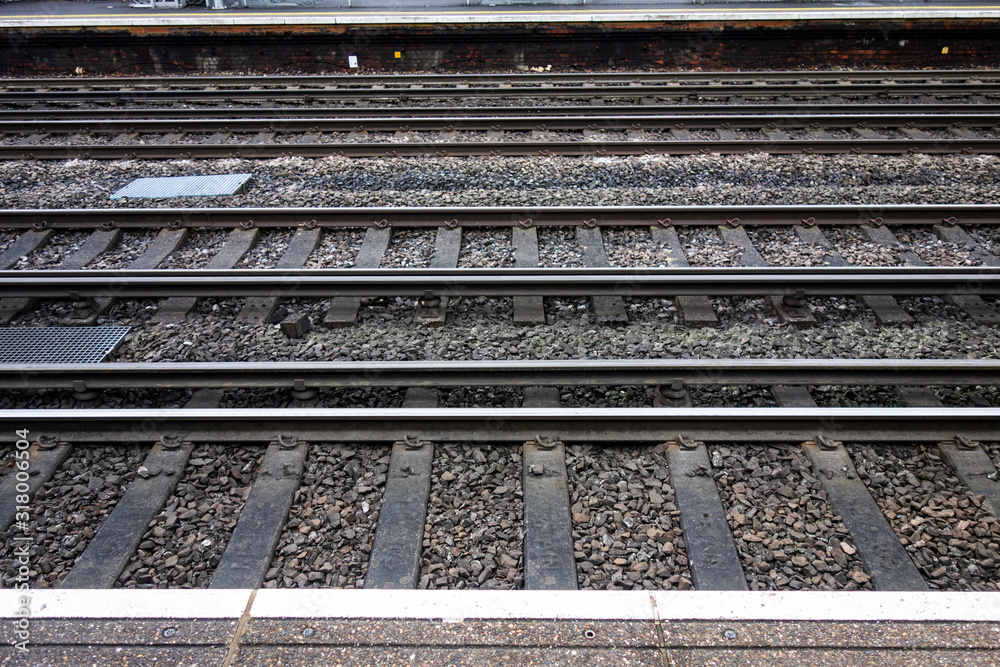 View of a Train Station With the Train Tracks Mind the Gap