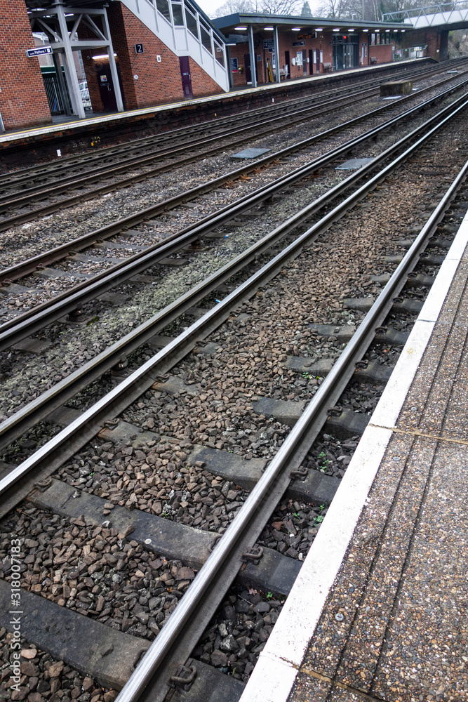 View of a Train Station With the Train Tracks Mind the Gap View of a Train Station With the Train Tracks Mind the Gap