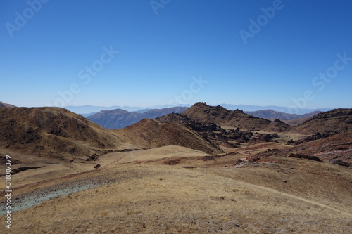 Panoramic view  mountain chain in salta  argentina