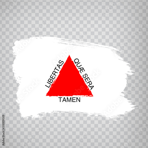 Flag of  Minas Gerais from brush strokes. Federal Republic of Brazil. Flag Minas Gerais of Brazil on transparent background for your web site design, logo, app, UI. Brazil. Stock vector.  EPS10.