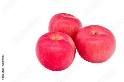 Czerwoni jabłka Odizolowywający na Białym tle