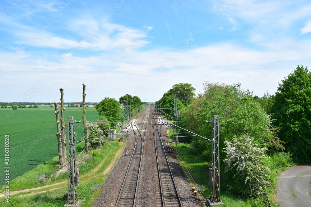 Zweigleisige Bahnstrecke im Schaumburger Land