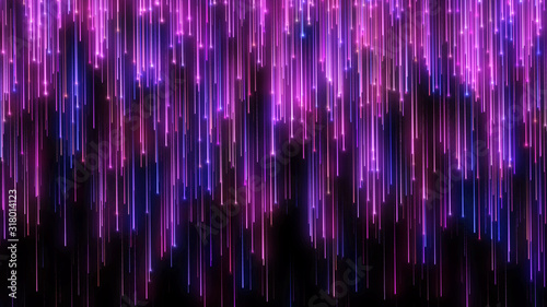 Particles rain. Elegant blue and purple festive background. Luxury award backdrop.