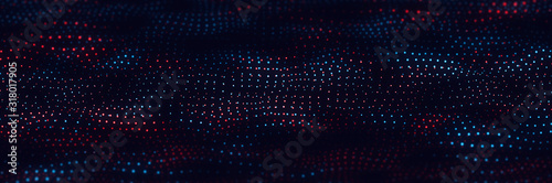 Flow of digital information. Global connection concept. Technology futuristic background. Big data visualization.