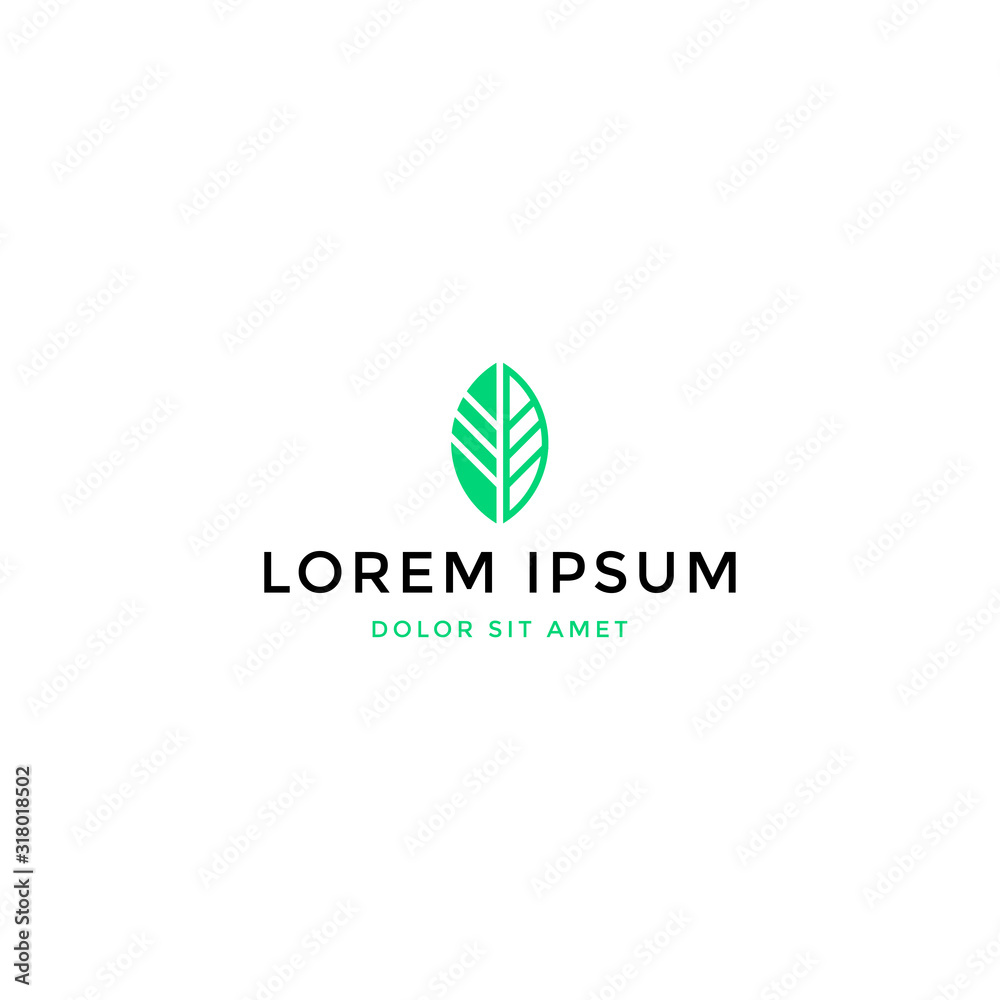 Leaf logo design icon illustration vector