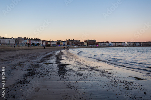 Weymouth Seafront in Winter at Sunset