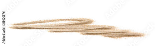 pile desert sand isolated on white background