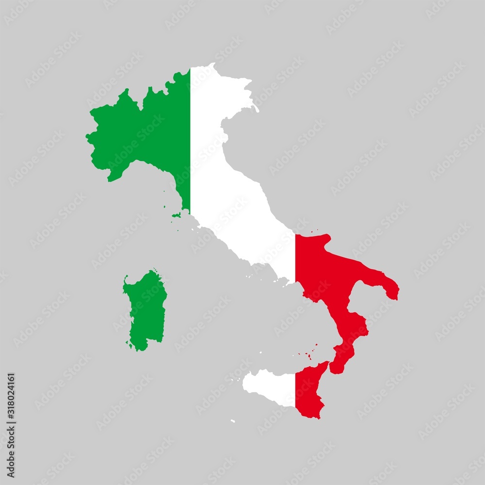 Obraz premium Italy map. Vector illustration on gray background