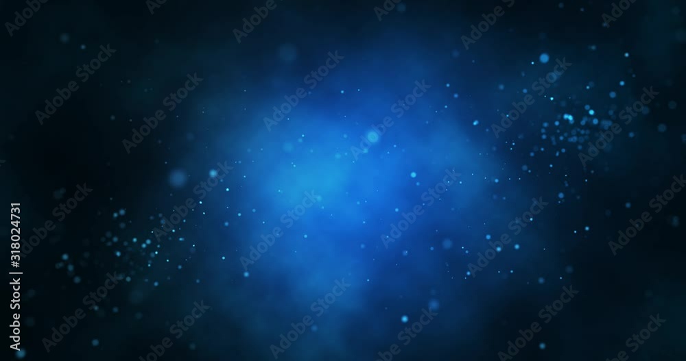 Abstract bright glitter blue background out of focus. Seamless loop animation.