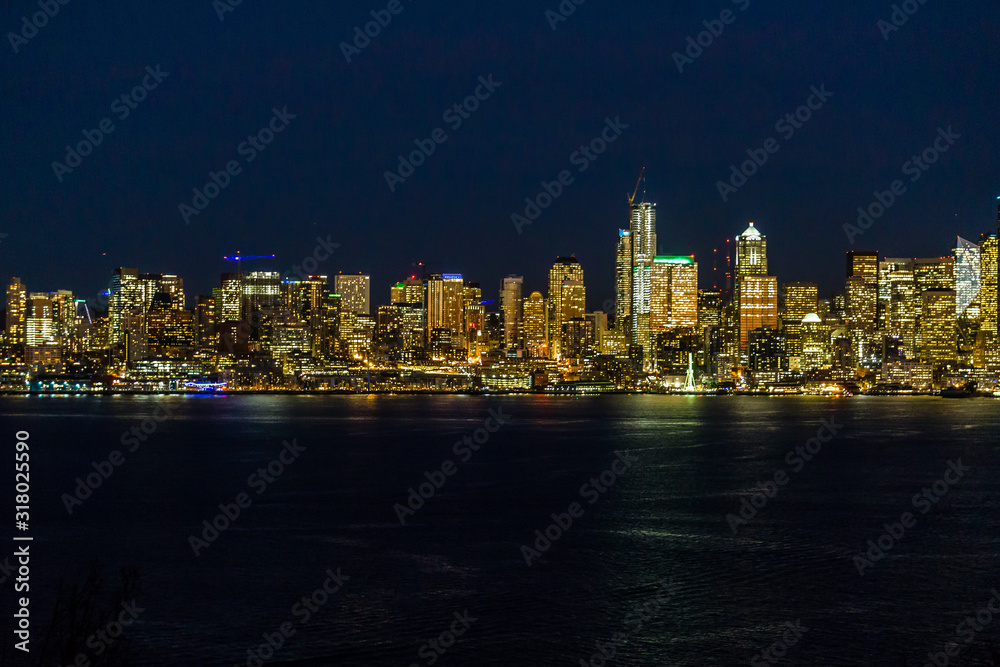 Fototapeta premium Skyline Night Lights