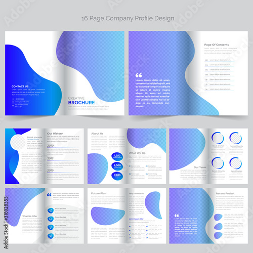 16 page company profile brochure template