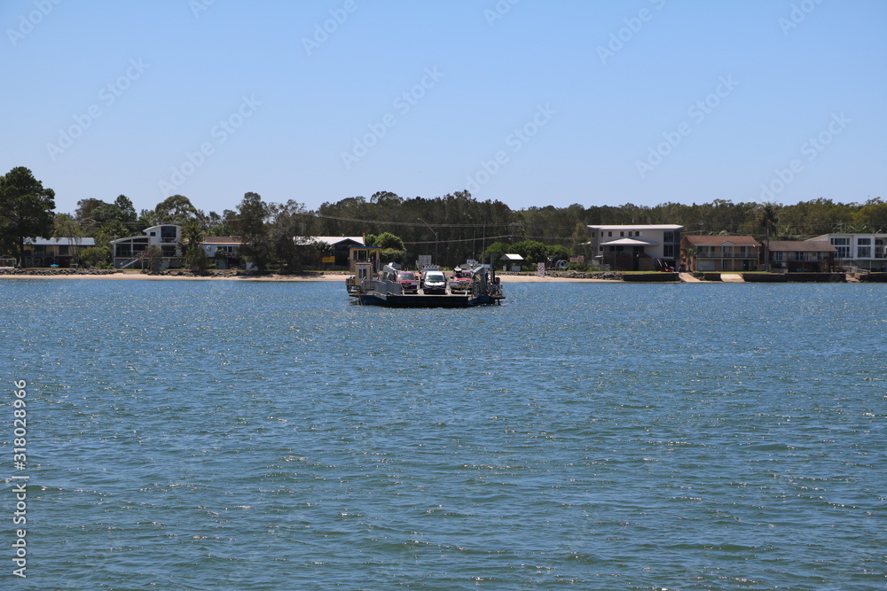 Ferry at Hastings River in Port Macquarie, New South Wales Australia