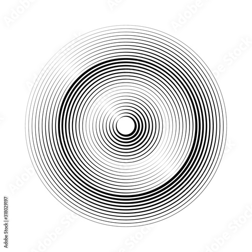 lines in circle shapes. abstract geometric background.