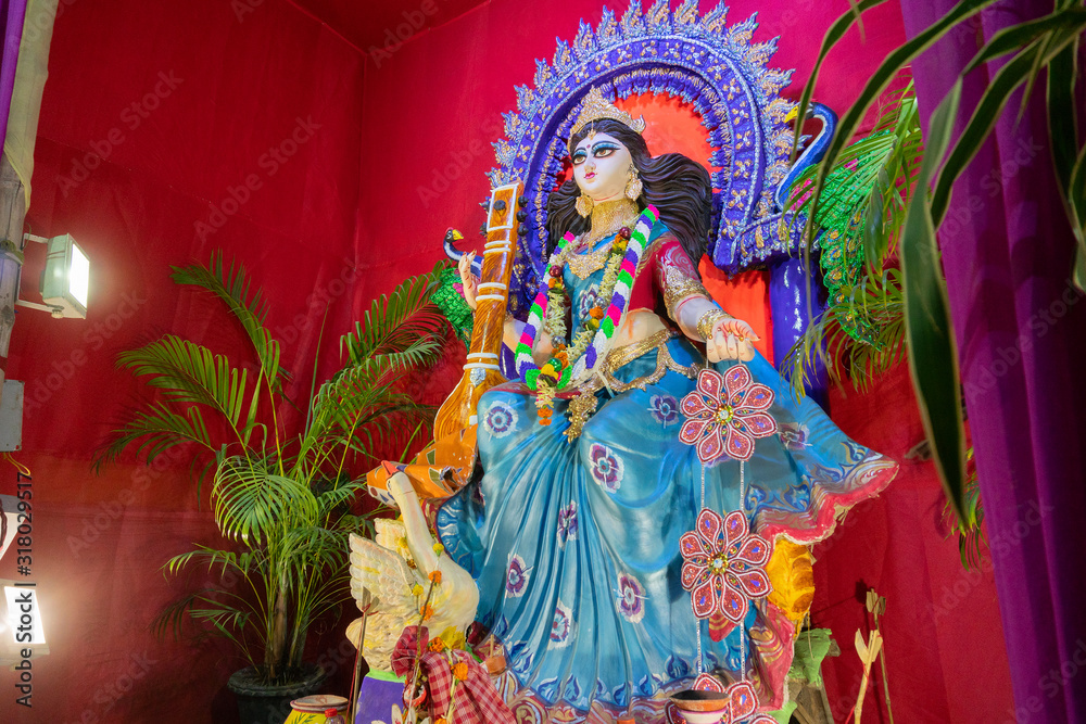 Goddess Saraswati, Kolkata, India