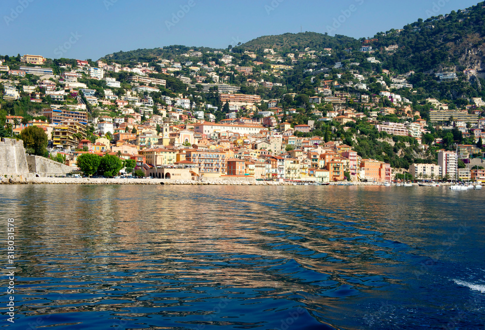 Villefranche, a port town on the Mediterranean coast on the Cote d'Azur (French Riviera)