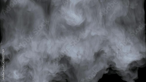 Smoke, steam, fog, cloud. Smoke fills the screen, wonderful transition. Slow motion, isolated. Organic flow