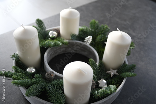 modern advent wreath decoration interior