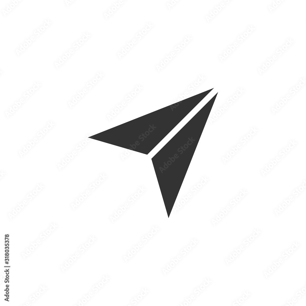 Paper plane icon in flat style. Sent message vector illustration on white isolated background. Air sms business concept. Paper plane icon in flat style. Sent message vector illustration on white isolated background. Air sms business concept.