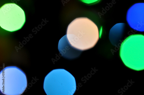 Abstract circular bokeh background of Christmaslight photo