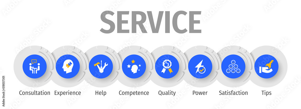 Services Business Flat Vector Icons. Services Business Vector Background with Icons. Services Business Flat Vector Icons. Services Business Vector Background with Icons.
