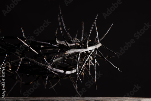Crown of thorns as a symbol of death and resurrection of Jesus Christ for our sins
