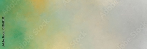 horizontal ash gray and medium sea green color background with space for text or image. vintage texture, distressed old textured painted design. can be used as background or texture element