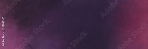 horizontal very dark violet, dark moderate pink and old mauve colored vintage abstract painted background with space for text or image. can be used as header or banner