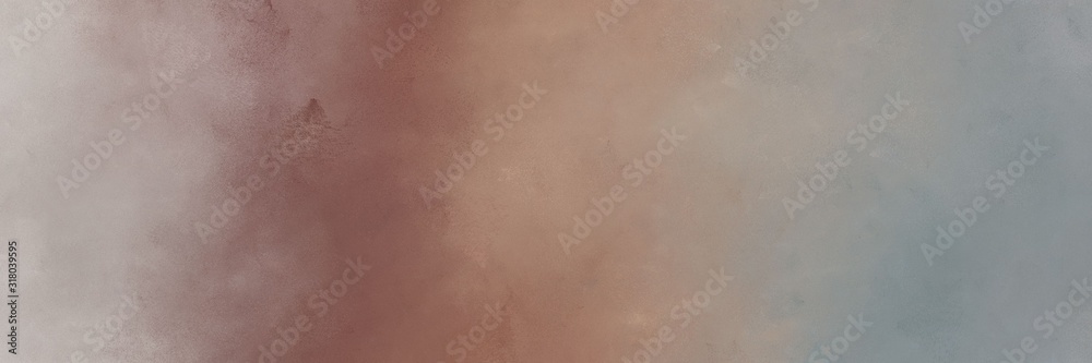 horizontal colorful distressed painting background texture with rosy brown, gray gray and pastel brown colors and space for text or image. can be used as header or banner