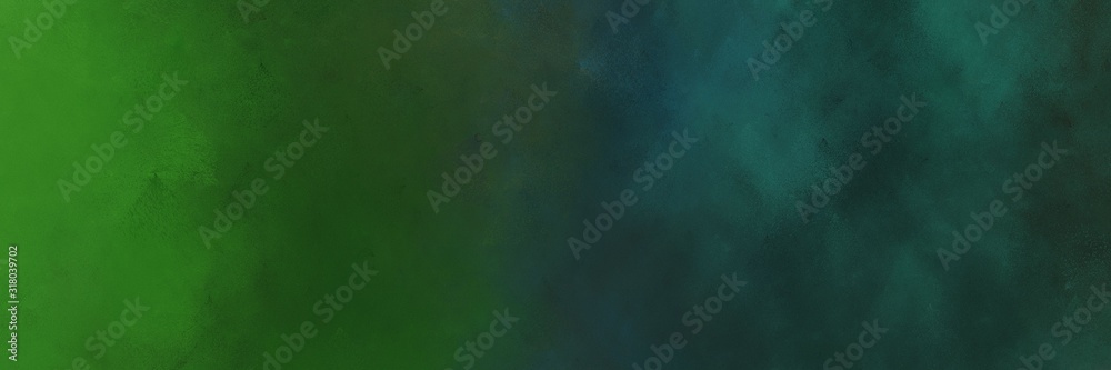 horizontal abstract painting background texture with dark slate gray, forest green and very dark green colors and space for text or image. can be used as background or texture element