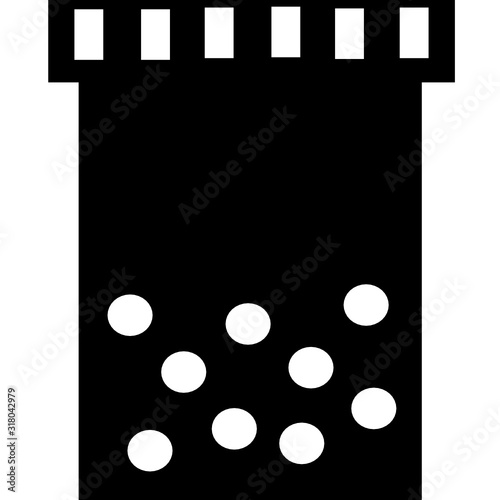 Medical  Bottle icons set on the whit background. Medicine, pharmacy bottle. Medication, pharmaceutics concept. Vector illustration. Drugs flat icons: pills, capsules.