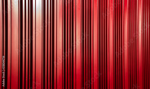 closeup of red striped wallpaper