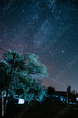fireworks over the city at night