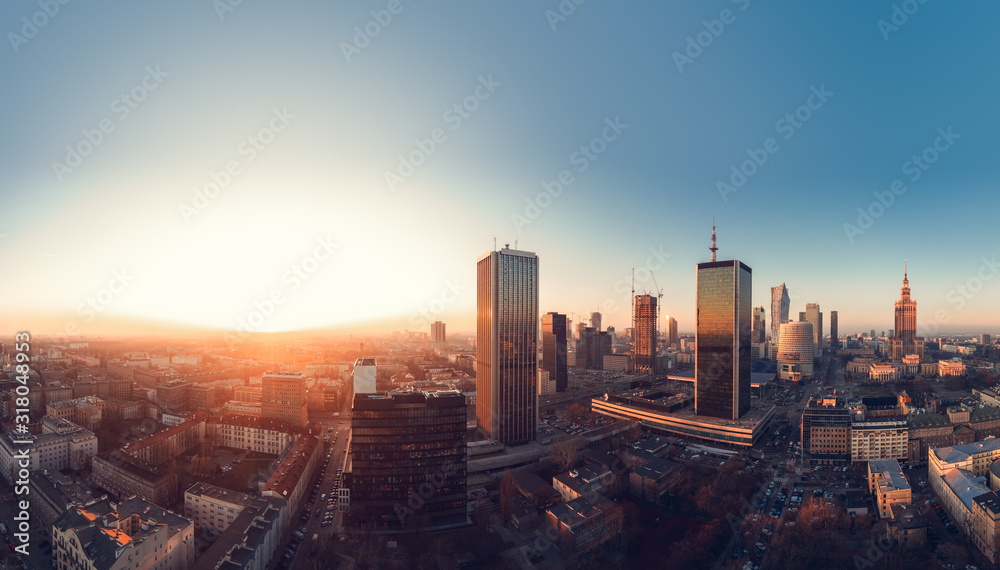 Naklejka premium Warsaw skyline 