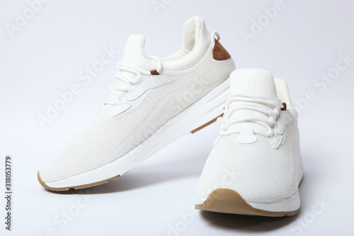 men's sneakers on white background. men's footwear.